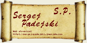 Sergej Padejski vizit kartica